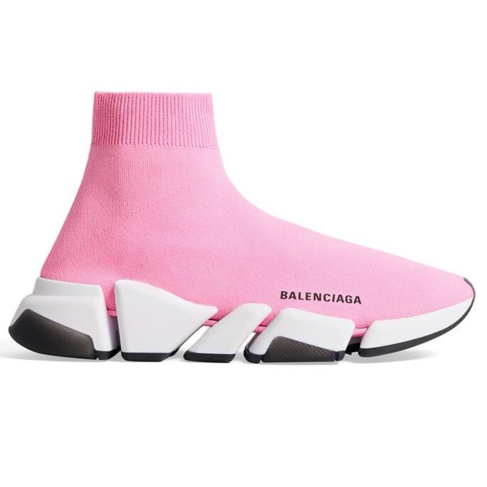 Balenciaga Knit Speed 2.0 Sneaker Womens Size: 8 Light Pink